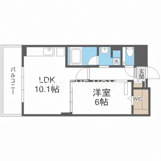 Le・Sel上町台【5階】の間取り