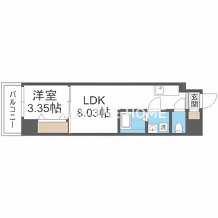 コートエスト都島【5階】の間取り