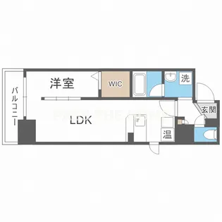 ソシオ心斎橋【9階】の間取り