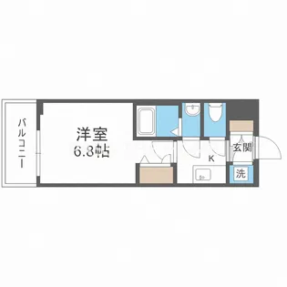 Dimus新大阪【6階】の間取り