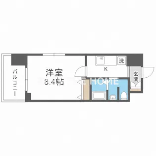 グランカーサ梅田北【6階】の間取り