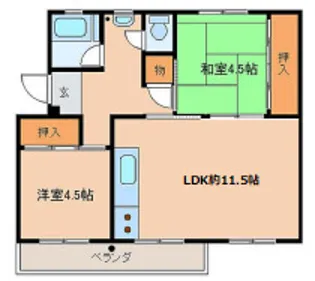 鶴山台第2住宅7号棟【5階】の間取り