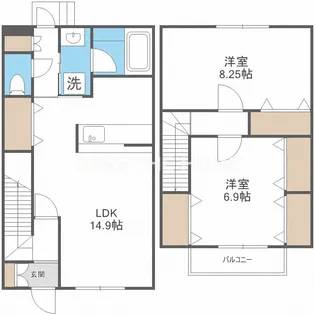 サンコート原町【1階】の間取り