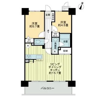 ライオンズマンション新梅田第2【5階】の間取り