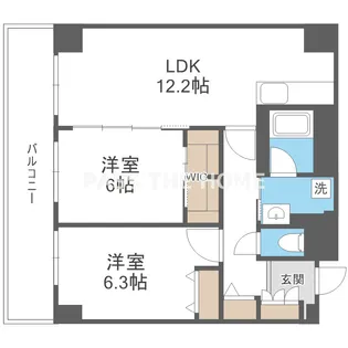 レジディア西天満【9階】の間取り