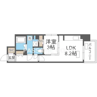 S-RESIDENCE天満橋ar【2階】の間取り
