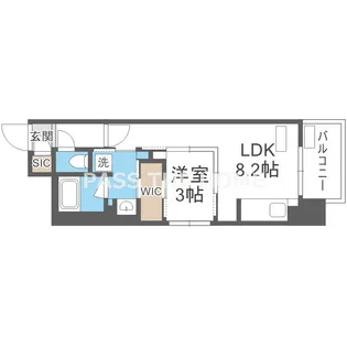 S-RESIDENCE天満橋ar【6階】の間取り
