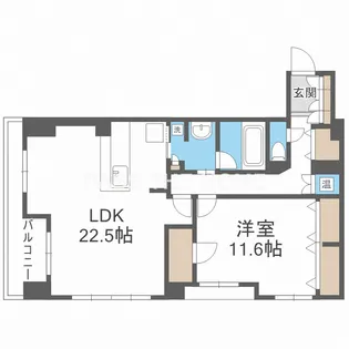 グレンパーク梅田北【7階】の間取り