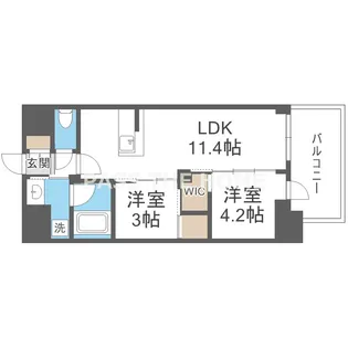 セレニテフラン梅田【3階】の間取り