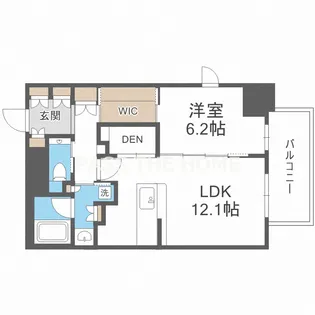 Dimus北浜【14階】の間取り