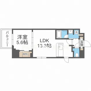 Dimus北浜【8階】の間取り
