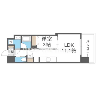 コンフォリア・リヴ東三国駅前ソルテラス【4階】の間取り