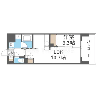 コンフォリア・リヴ東三国駅前ソルテラス【5階】の間取り