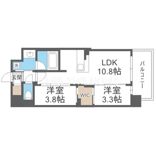 コンフォリア・リヴ東三国駅前ソルテラス【8階】の間取り