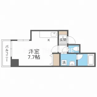 アビテ北御堂【7階】の間取り
