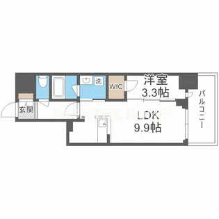 RJRプレシア南堀江【9階】の間取り