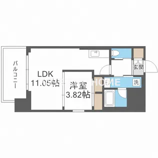 プレジオ難波【6階】の間取り