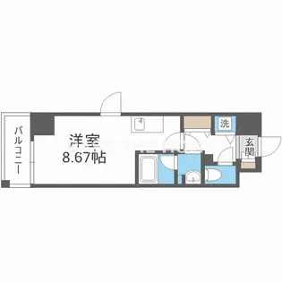 JMFレジデンス大阪福島【9階】の間取り