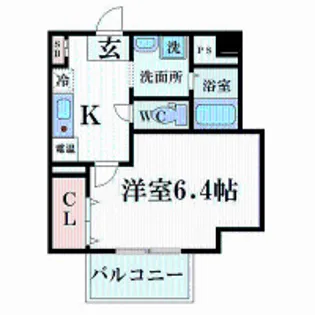 みおつくし西なんば【6階】の間取り