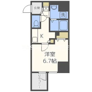 Fujiman北梅田【9階】の間取り