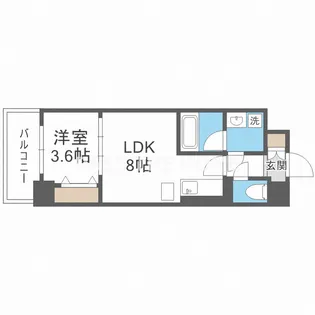 アルブル都島【3階】の間取り