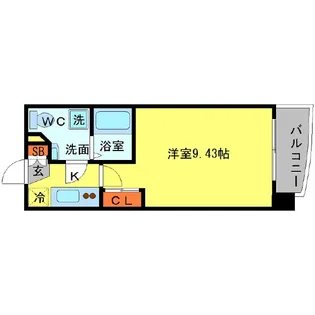 SERENiTE天六西【2階】の間取り