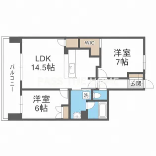 CITY SPIRE難波グレイス【2階】の間取り