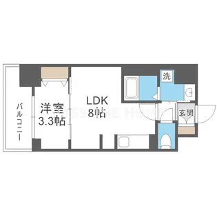 S-RESIDENCE難波西alter【4階】の間取り