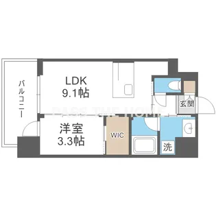 S-RESIDENCE難波西alter【6階】の間取り