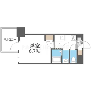 セレニテ日本橋ミラク【7階】の間取り