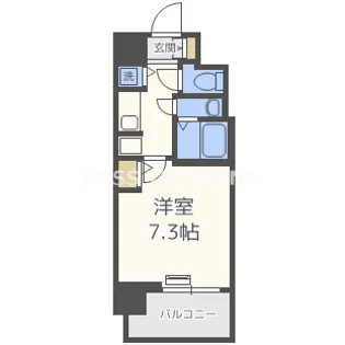 S-RESIDENCE新大阪Ridente【8階】の間取り