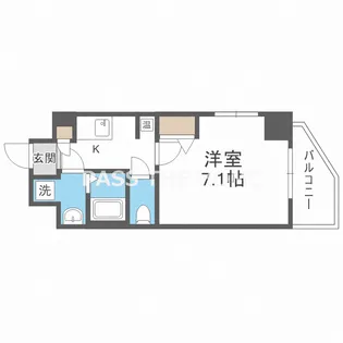 エイペックス京町堀Ⅱ【8階】の間取り