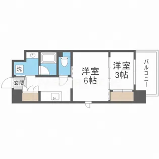 リビオメゾン西天満【7階】の間取り