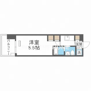 エステムプラザ梅田・中崎町Ⅲツインマークスノースレジデンス【6階】の間取り