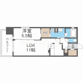 OPUS RESIDENCE SHINSAIBASHI SOUTH【5階】の間取り