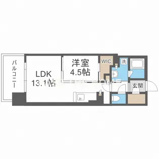 OPUS RESIDENCE SHINSAIBASHI SOUTH【14階】の間取り