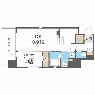 OPUS RESIDENCE SHINSAIBASHI SOUTH【13階】の間取り