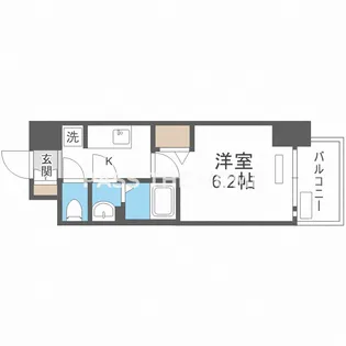 プレサンス天神橋六丁目ヴォワール【7階】の間取り