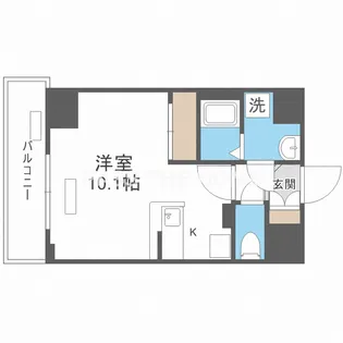 MELDIA CREST TAPP 新大阪 WEST【10階】の間取り