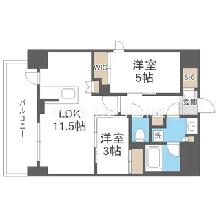 シーズンフラッツ緑地公園【2階】の間取り