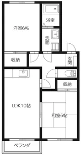 セジュール濱田Ⅲ【206号室】の間取り
