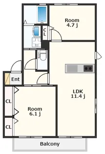 シャーメゾンF1【2階】の間取り