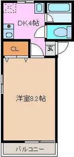 IMAZUハイツ田宮【102号室】の間取り