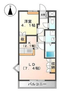 1LDKの間取り画像