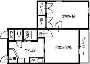K`sガーデン住吉【101号室】の間取り