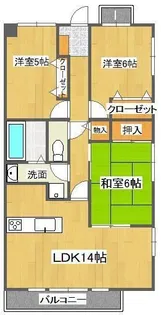 コムフォートブル松ノ内【6階】の間取り