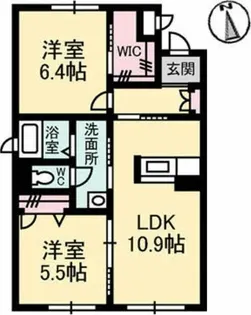 花音【106号室】の間取り