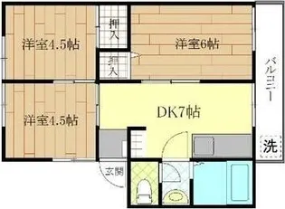 サンキュー春日【405号室】の間取り