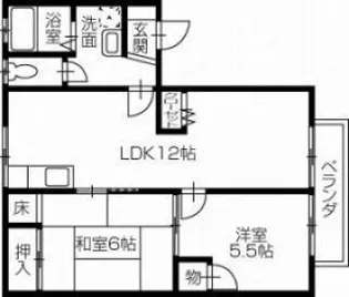 フレグランスHAMADA A棟【115号室】の間取り