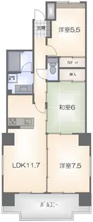 松崎ツインパークス S棟【5階】の間取り